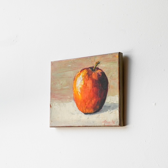 Oil painting "Red apple" 8"x10" - Picture 4 of 4